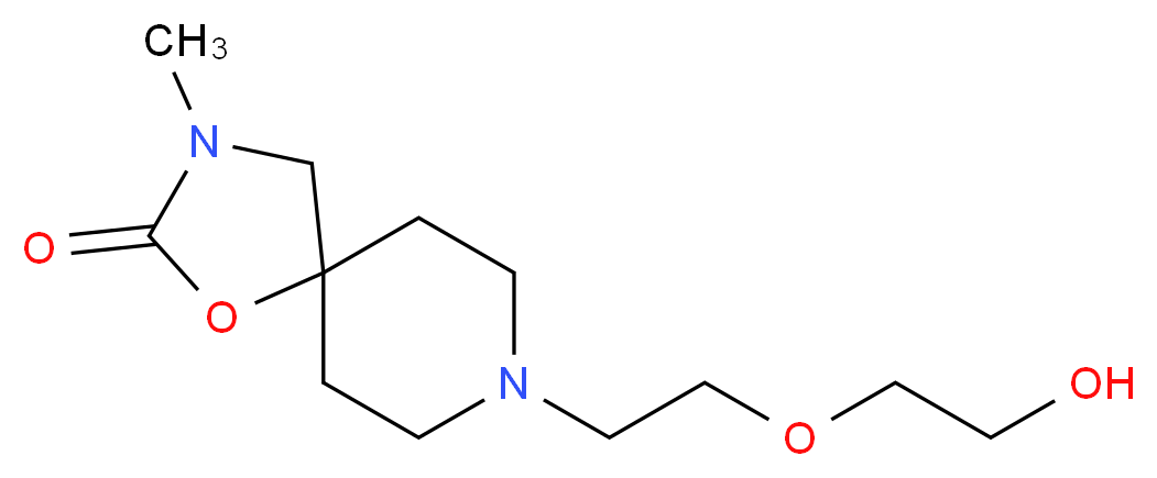 8-[2-(2-hydroxyethoxy)ethyl]-3-methyl-1-oxa-3,8-diazaspiro[4.5]decan-2-one_分子结构_CAS_)