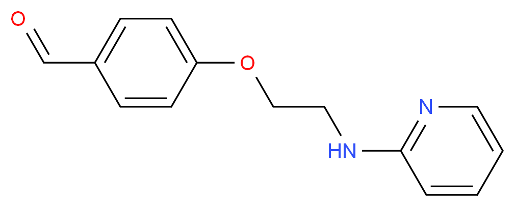 4-{2-[(pyridin-2-yl)amino]ethoxy}benzaldehyde_分子结构_CAS_643764-87-8