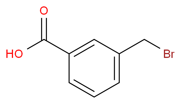 3-(bromomethyl)benzoic acid_分子结构_CAS_6515-58-8