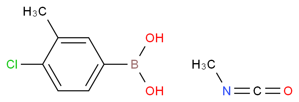 (4-chloro-3-methylphenyl)boronic acid; isocyanatomethane_分子结构_CAS_871332-76-2