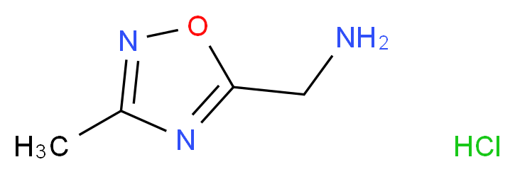 [(3-Methyl-1,2,4-oxadiazol-5-yl)methyl]amine hydrochloride_分子结构_CAS_253196-36-0)