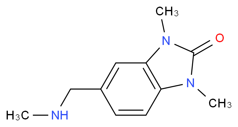 1,3-dimethyl-5-[(methylamino)methyl]-2,3-dihydro-1H-1,3-benzodiazol-2-one_分子结构_CAS_881450-62-0