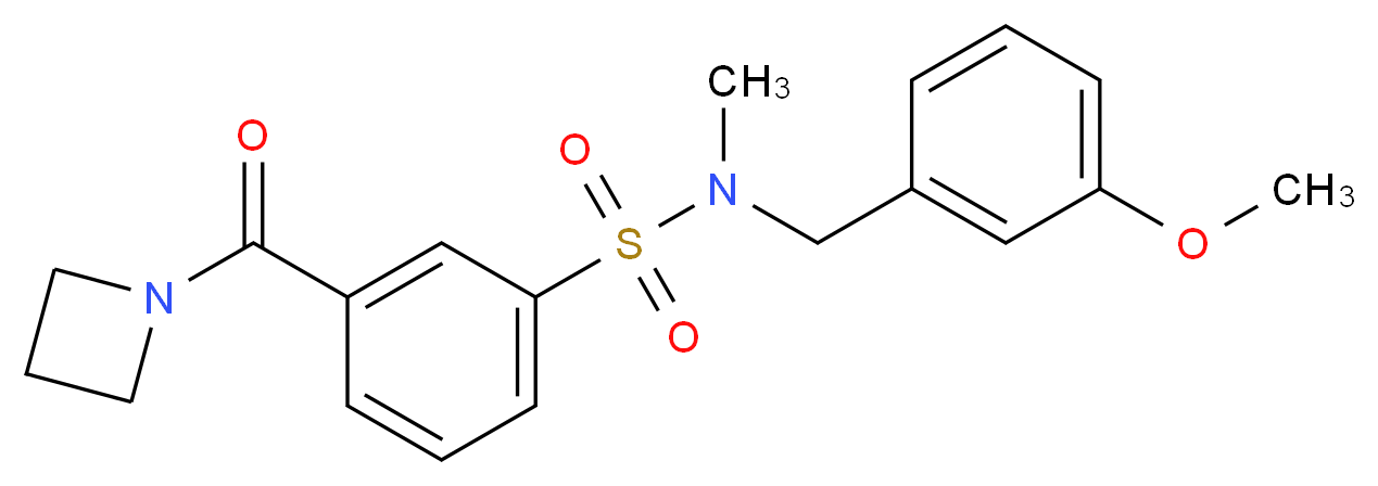 3-(azetidin-1-ylcarbonyl)-N-(3-methoxybenzyl)-N-methylbenzenesulfonamide_分子结构_CAS_)