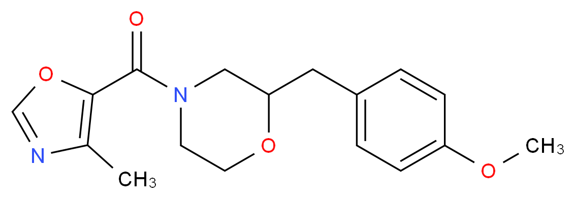 2-(4-methoxybenzyl)-4-[(4-methyl-1,3-oxazol-5-yl)carbonyl]morpholine_分子结构_CAS_)