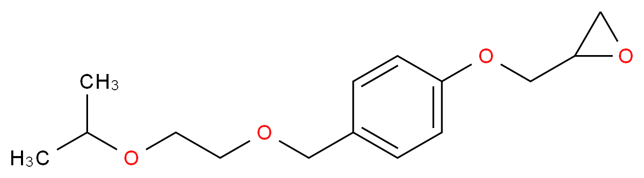 2-(4-{[2-(propan-2-yloxy)ethoxy]methyl}phenoxymethyl)oxirane_分子结构_CAS_66722-57-4