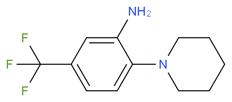 2-(piperidin-1-yl)-5-(trifluoromethyl)aniline_分子结构_CAS_1496-40-8