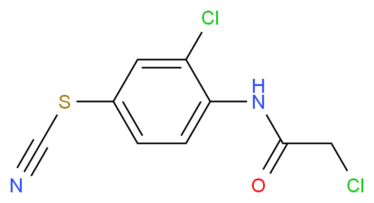 3-chloro-4-[(chloroacetyl)amino]phenyl thiocyanate_分子结构_CAS_3082-23-3)