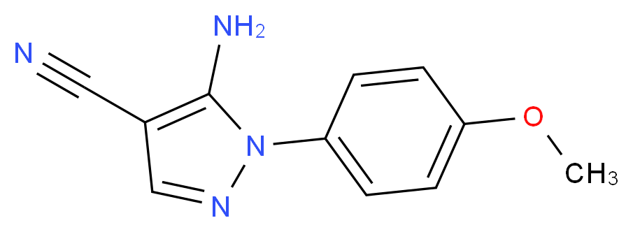 5-Amino-1-(4-methoxyphenyl)-1H-pyrazole-4-carbonitrile_分子结构_CAS_116884-64-1)