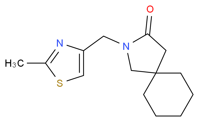2-[(2-methyl-1,3-thiazol-4-yl)methyl]-2-azaspiro[4.5]decan-3-one_分子结构_CAS_)