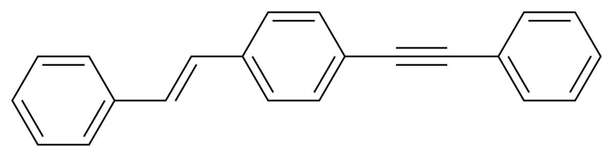 1-[(E)-2-phenylethenyl]-4-(2-phenylethynyl)benzene_分子结构_CAS_21850-30-6