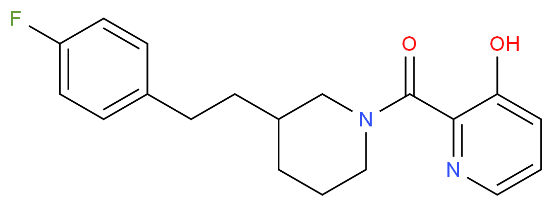 2-({3-[2-(4-fluorophenyl)ethyl]-1-piperidinyl}carbonyl)-3-pyridinol_分子结构_CAS_)