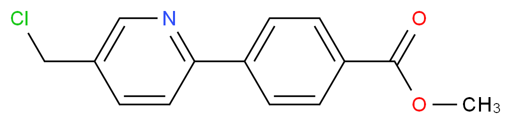 Methyl 4-[5-(chloromethyl)pyridin-2-yl]benzoate_分子结构_CAS_)