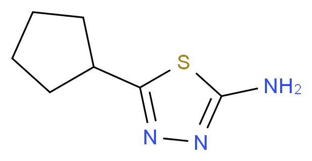 5-cyclopentyl-1,3,4-thiadiazol-2-amine_分子结构_CAS_57235-54-8)