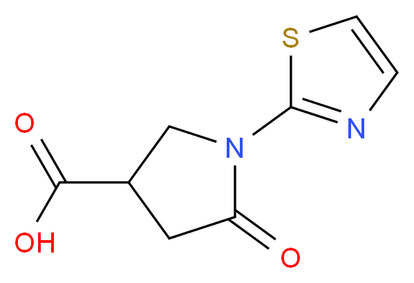 5-oxo-1-(1,3-thiazol-2-yl)pyrrolidine-3-carboxylic acid_分子结构_CAS_)