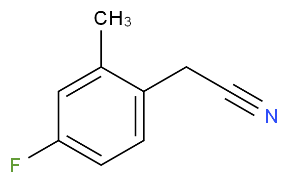2-(4-fluoro-2-methylphenyl)acetonitrile_分子结构_CAS_)