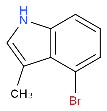 4-Bromo-3-methyl-1H-indole_分子结构_CAS_475039-81-7)