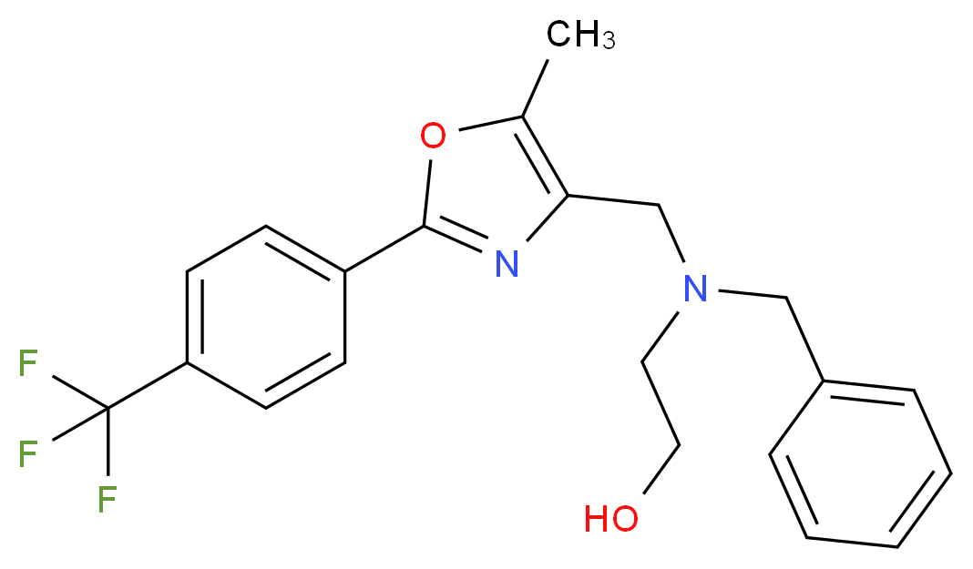 2-[benzyl({5-methyl-2-[4-(trifluoromethyl)phenyl]-1,3-oxazol-4-yl}methyl)amino]ethanol_分子结构_CAS_)