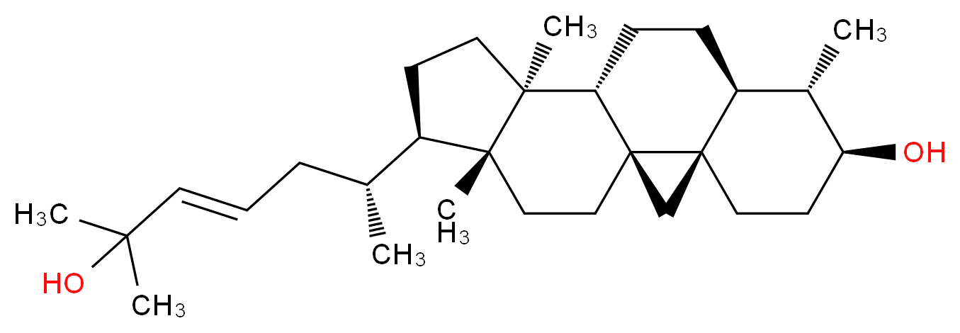 (1S,3R,6S,7S,8S,11S,12S,15R,16R)-15-[(2R,4E)-6-hydroxy-6-methylhept-4-en-2-yl]-7,12,16-trimethylpentacyclo[9.7.0.0<sup>1</sup>,<sup>3</sup>.0<sup>3</sup>,<sup>8</sup>.0<sup>1</sup><sup>2</sup>,<sup>1</sup><sup>6</sup>]octadecan-6-ol_分子结构_CAS_115040-04-5