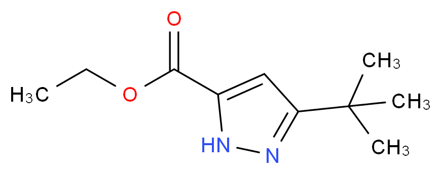 Ethyl 3-tert-butyl-1H-pyrazole-5-carboxylate_分子结构_CAS_)