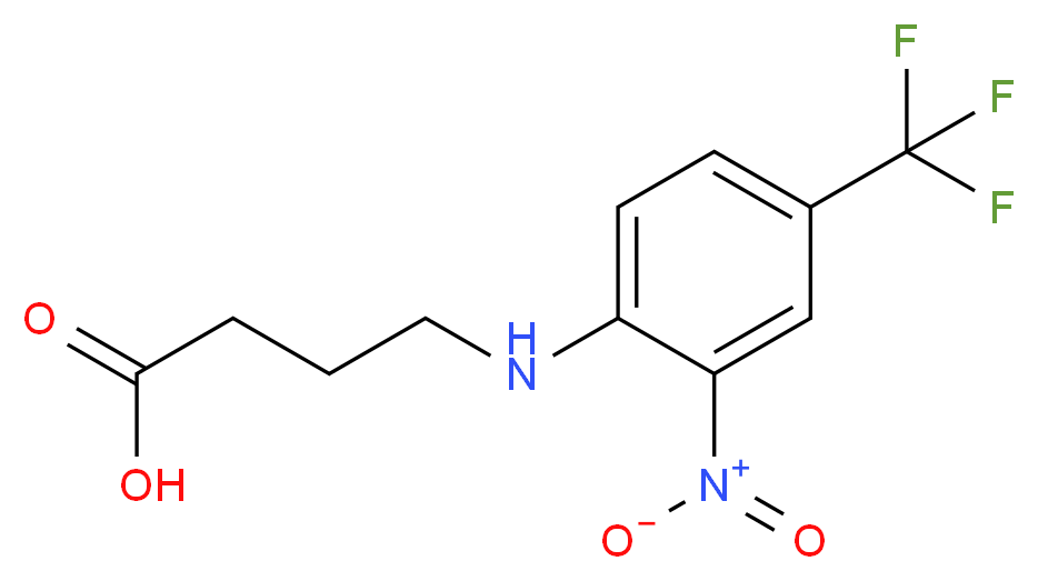 4-[2-nitro-4-(trifluoromethyl)anilino]butanoic acid_分子结构_CAS_65783-35-9)