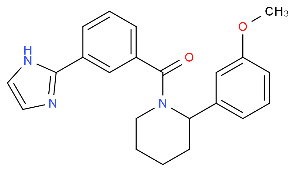 1-[3-(1H-imidazol-2-yl)benzoyl]-2-(3-methoxyphenyl)piperidine_分子结构_CAS_)