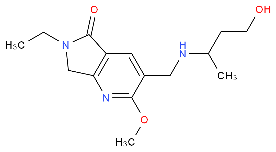 6-ethyl-3-{[(3-hydroxy-1-methylpropyl)amino]methyl}-2-methoxy-6,7-dihydro-5H-pyrrolo[3,4-b]pyridin-5-one_分子结构_CAS_)