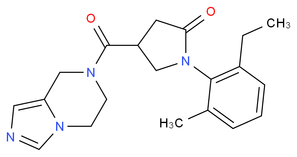 4-(5,6-dihydroimidazo[1,5-a]pyrazin-7(8H)-ylcarbonyl)-1-(2-ethyl-6-methylphenyl)-2-pyrrolidinone_分子结构_CAS_)