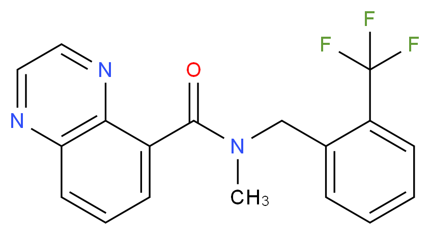 N-methyl-N-[2-(trifluoromethyl)benzyl]quinoxaline-5-carboxamide_分子结构_CAS_)