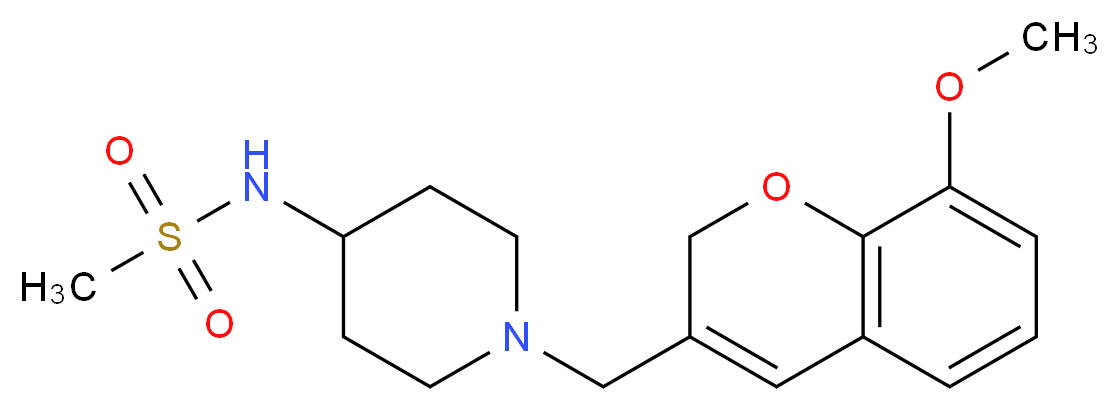 N-{1-[(8-methoxy-2H-chromen-3-yl)methyl]piperidin-4-yl}methanesulfonamide_分子结构_CAS_)