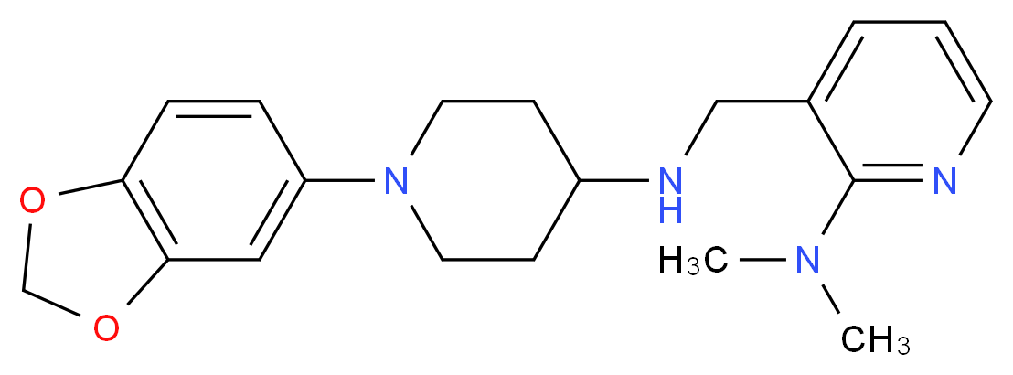 3-({[1-(1,3-benzodioxol-5-yl)-4-piperidinyl]amino}methyl)-N,N-dimethyl-2-pyridinamine_分子结构_CAS_)