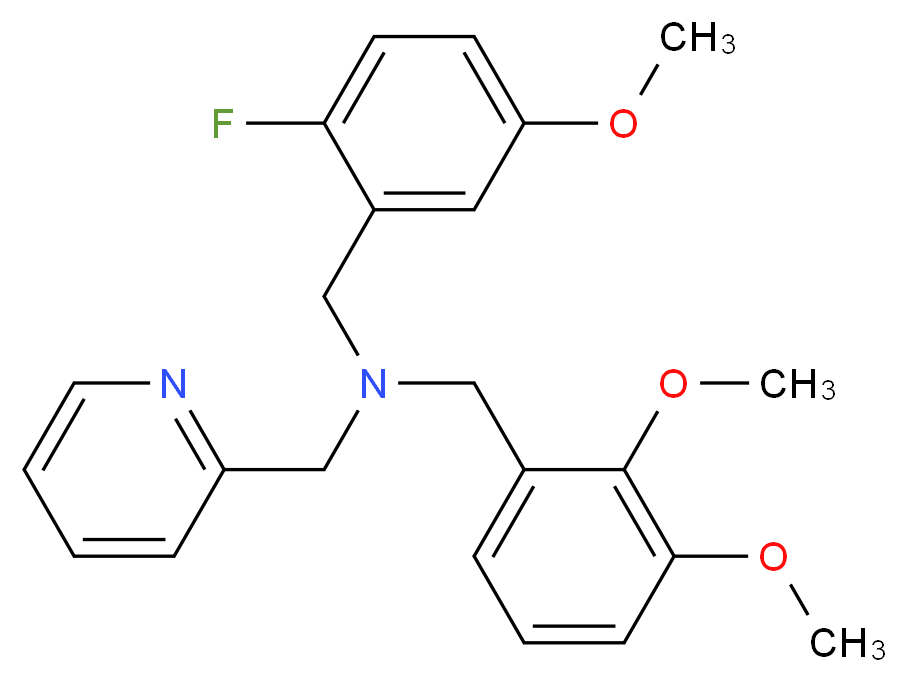 (2,3-Dimethoxy-benzyl)-(2-fluoro-5-methoxy-benzyl)-pyridin-2-ylmethyl-amine_分子结构_CAS_)