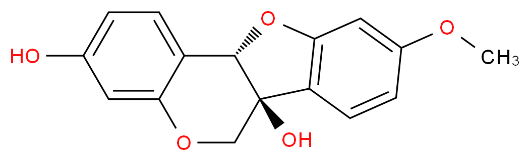 (1S,10S)-14-methoxy-8,17-dioxatetracyclo[8.7.0.0<sup>2</sup>,<sup>7</sup>.0<sup>1</sup><sup>1</sup>,<sup>1</sup><sup>6</sup>]heptadeca-2,4,6,11(16),12,14-hexaene-5,10-diol_分子结构_CAS_61135-92-0