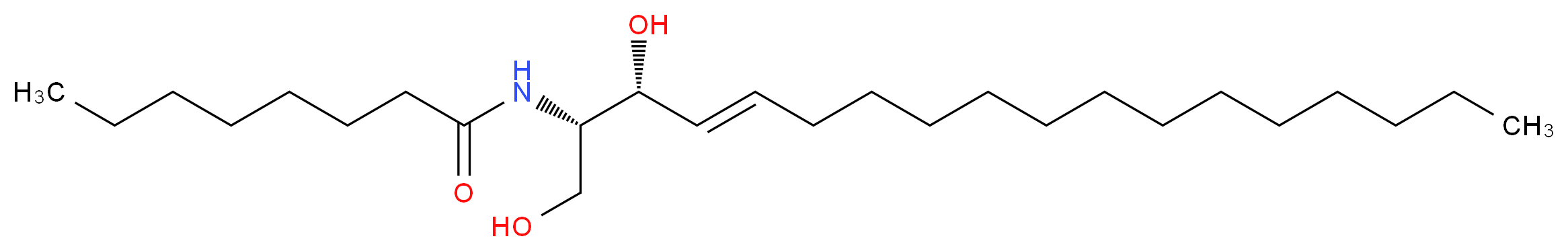 N-[(2S,3R,4E)-1,3-dihydroxyoctadec-4-en-2-yl]octanamide_分子结构_CAS_74713-59-0