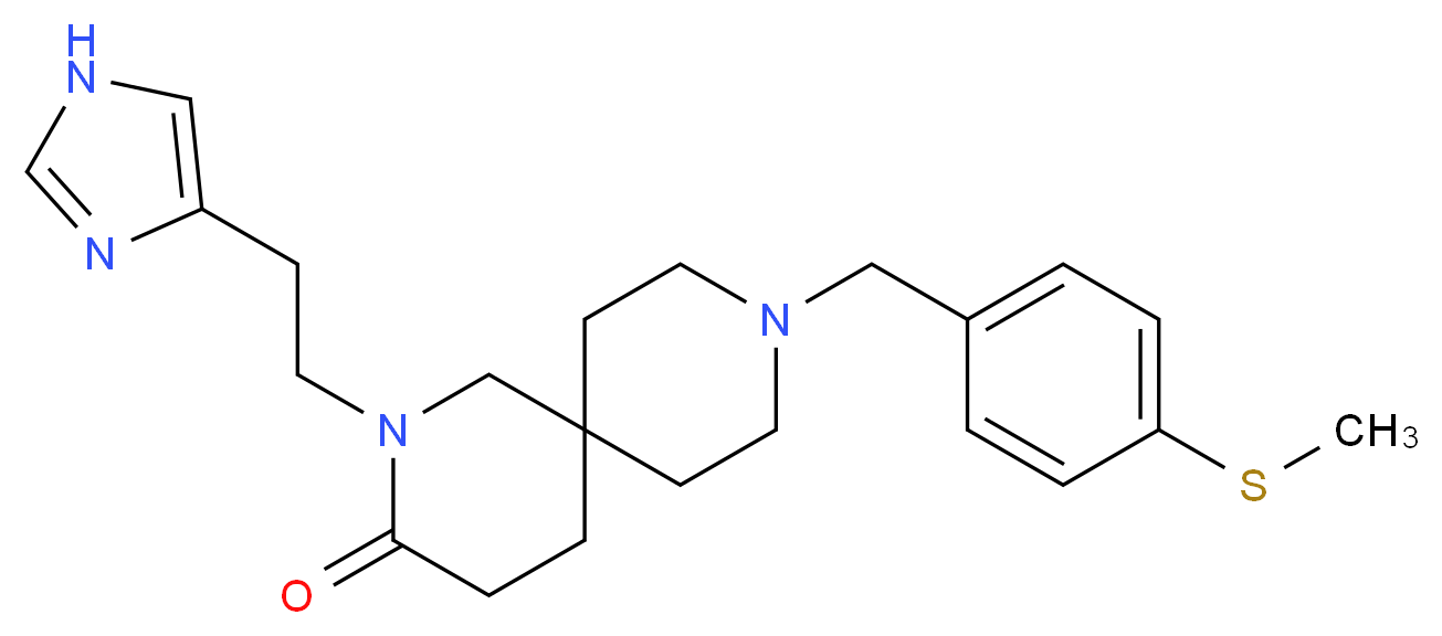 2-[2-(1H-imidazol-4-yl)ethyl]-9-[4-(methylthio)benzyl]-2,9-diazaspiro[5.5]undecan-3-one_分子结构_CAS_)