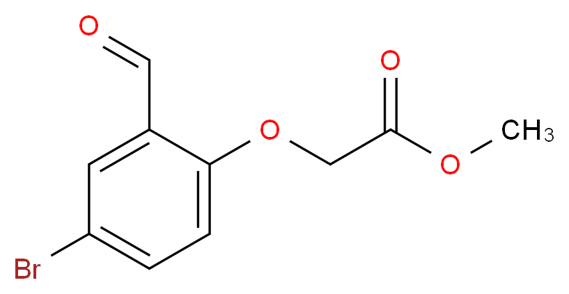 methyl 2-(4-bromo-2-formylphenoxy)acetate_分子结构_CAS_24581-99-5