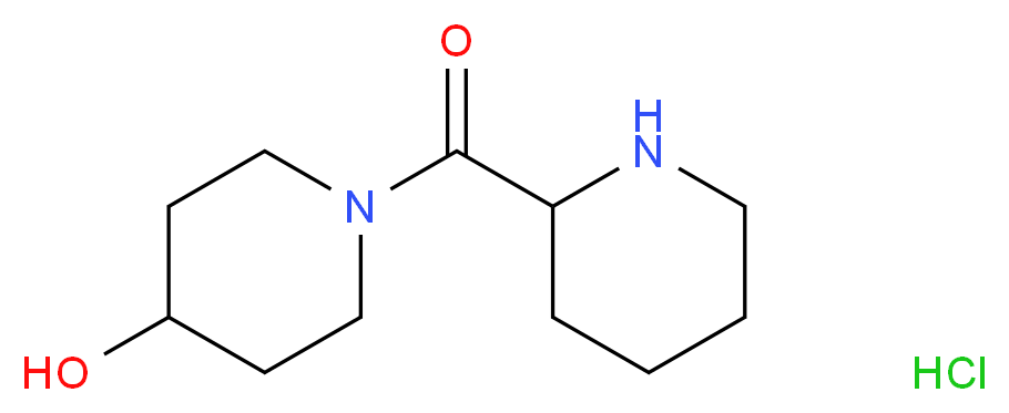 (4-Hydroxy-1-piperidinyl)(2-piperidinyl)methanone hydrochloride_分子结构_CAS_)