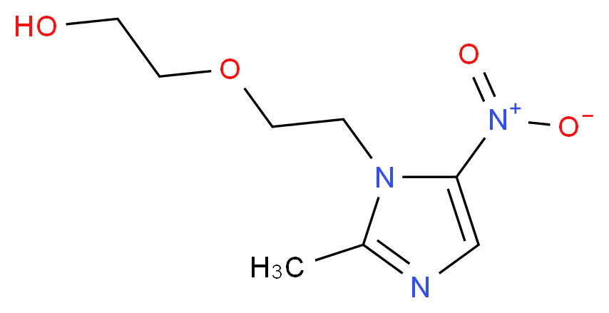 2-[2-(2-methyl-5-nitro-1H-imidazol-1-yl)ethoxy]ethan-1-ol_分子结构_CAS_16156-94-8