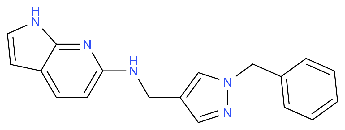 N-[(1-benzyl-1H-pyrazol-4-yl)methyl]-1H-pyrrolo[2,3-b]pyridin-6-amine_分子结构_CAS_)