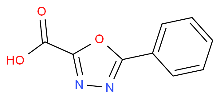 5-phenyl-1,3,4-oxadiazole-2-carboxylic acid_分子结构_CAS_99066-76-9
