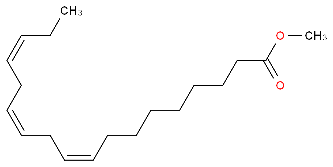 methyl (9Z,12Z,15Z)-octadeca-9,12,15-trienoate_分子结构_CAS_301-00-8