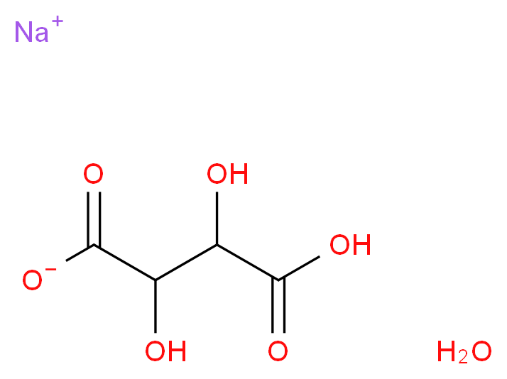 重酒石酸钠 一水合物_分子结构_CAS_6131-98-2)