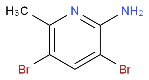 2-氨基-3,5-二溴-6-甲基吡啶_分子结构_CAS_91872-10-5)