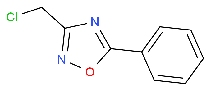 3-(chloromethyl)-5-phenyl-1,2,4-oxadiazole_分子结构_CAS_1201-68-9