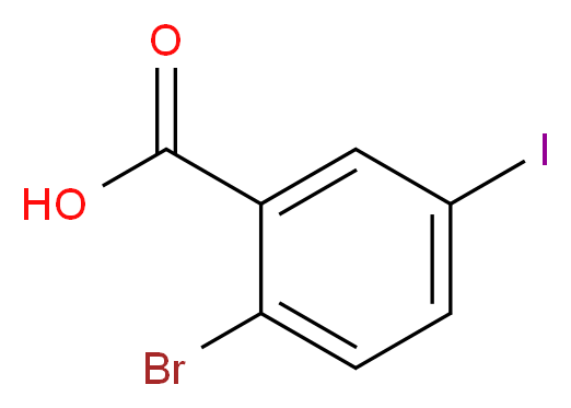 2-Bromo-5-iodobenzoic acid_分子结构_CAS_25252-00-0)