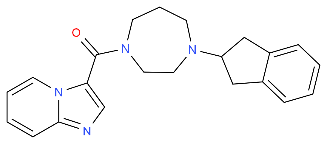 3-{[4-(2,3-dihydro-1H-inden-2-yl)-1,4-diazepan-1-yl]carbonyl}imidazo[1,2-a]pyridine_分子结构_CAS_)