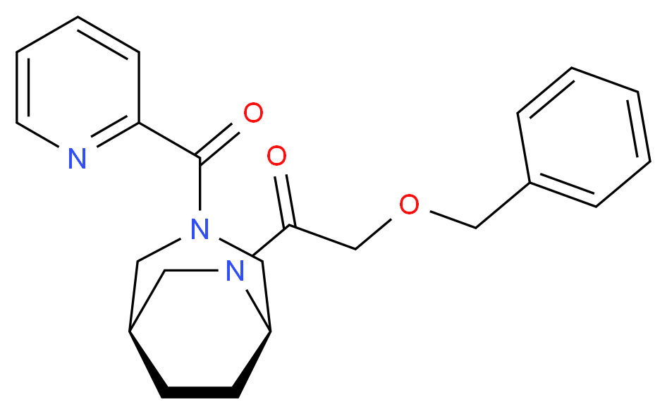 (1S*,5R*)-6-[(benzyloxy)acetyl]-3-(pyridin-2-ylcarbonyl)-3,6-diazabicyclo[3.2.2]nonane_分子结构_CAS_)