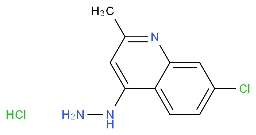 7-chloro-4-hydrazinyl-2-methylquinoline hydrochloride_分子结构_CAS_97892-66-5