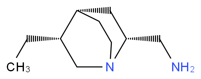 [(2R,4S,5R)-5-ethyl-1-azabicyclo[2.2.2]octan-2-yl]methanamine_分子结构_CAS_475160-61-3