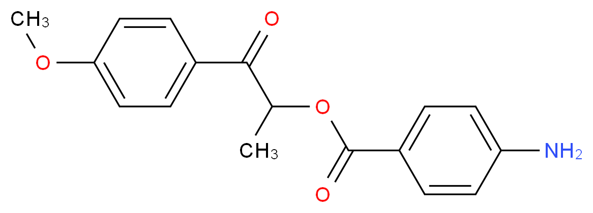 2-(4-Methoxyphenyl)-1-methyl-2-oxoethyl 4-aminobenzoate_分子结构_CAS_)