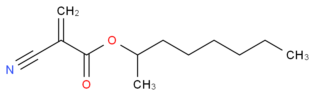 octan-2-yl 2-cyanoprop-2-enoate_分子结构_CAS_133978-15-1